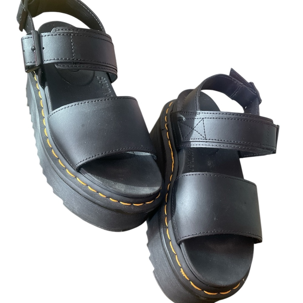 Black Doc Martens Platform Sandals